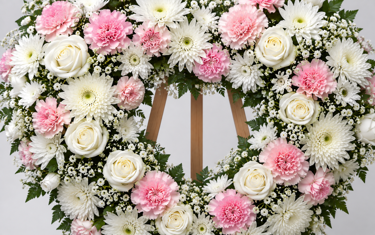 Arreglo Funerario en Forma de Corazón