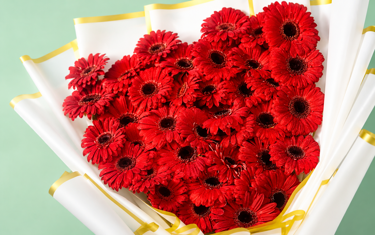 Ramo corazón de 36 Gerberas