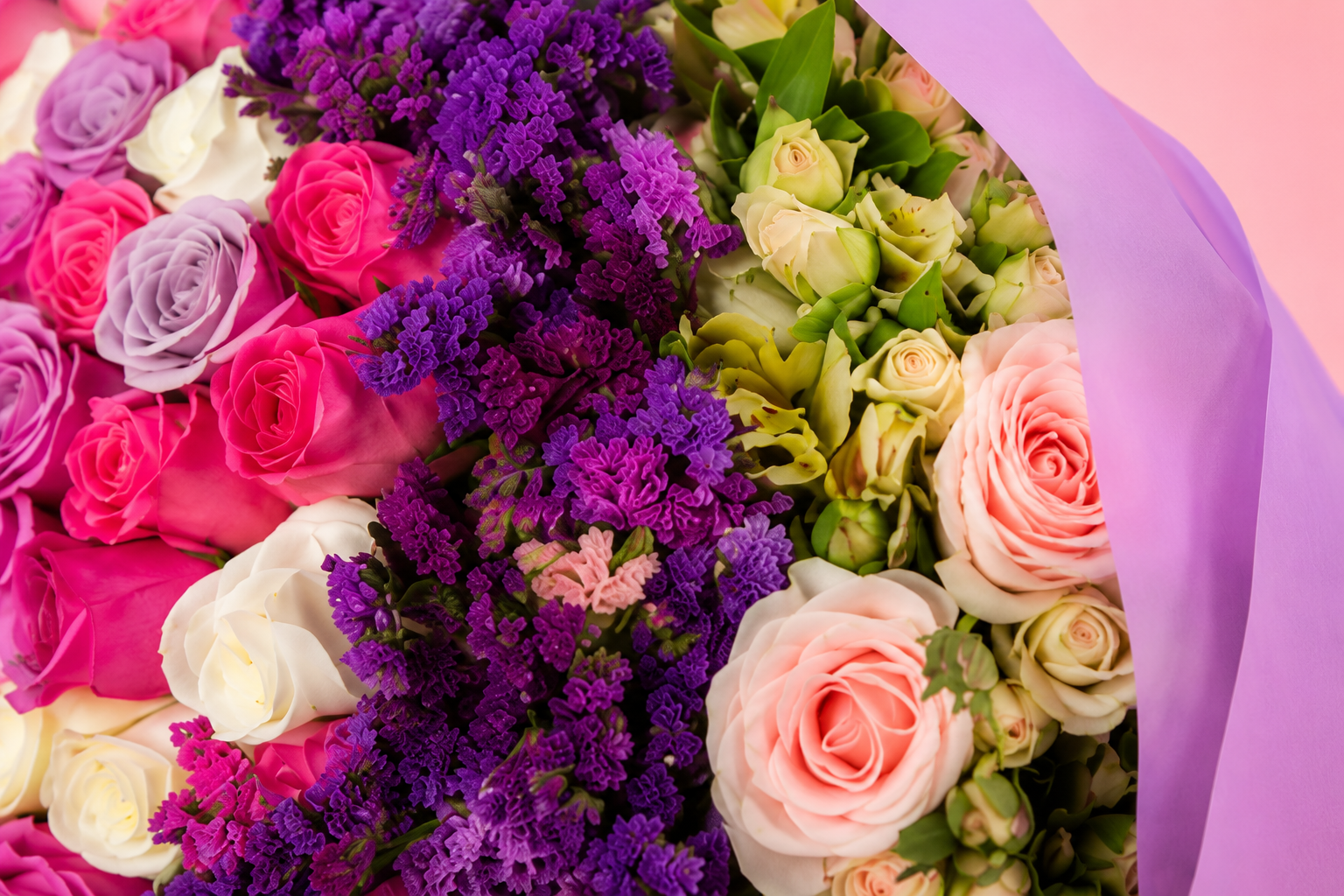 Ramo con 36 rosas multicolor