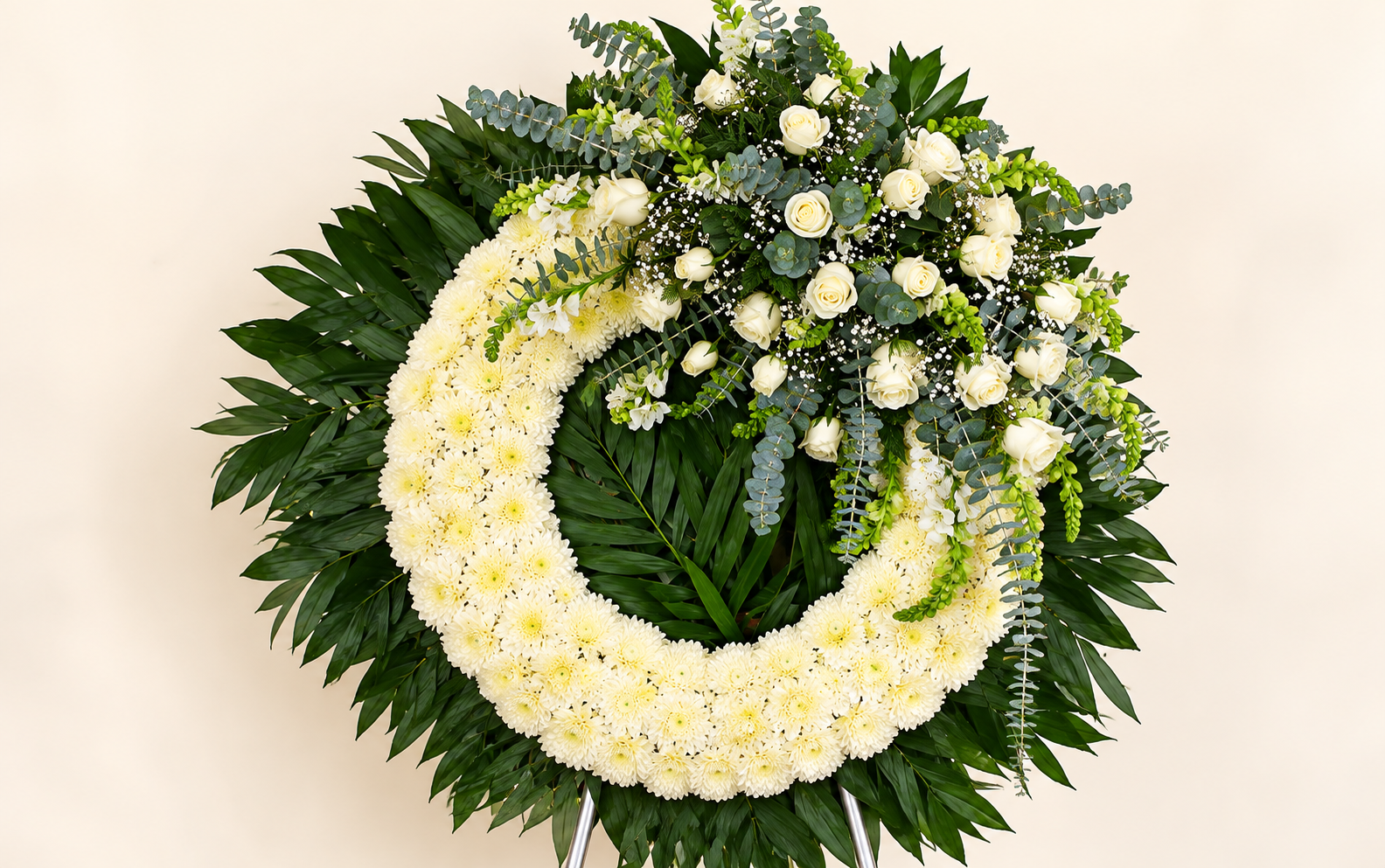 Corona Fúnebre Perrito Blanco