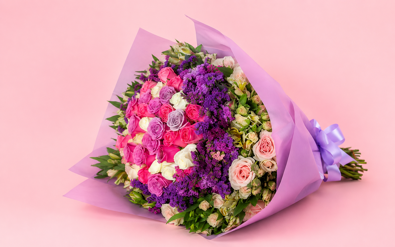 Ramo con 36 rosas multicolor