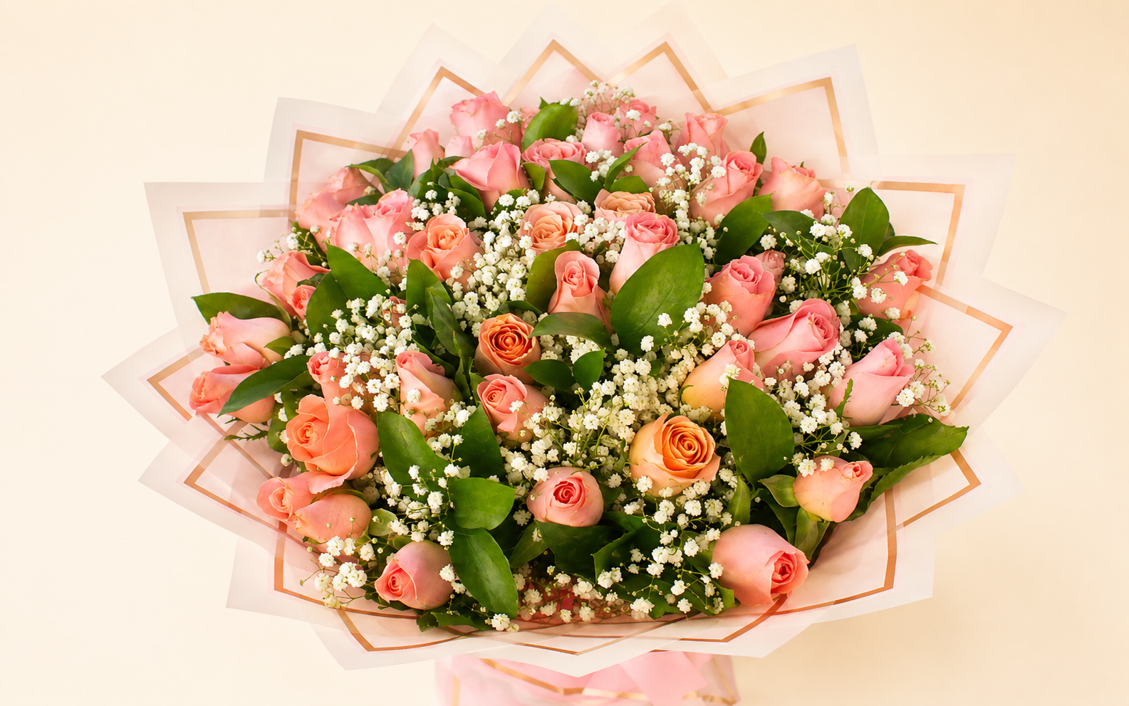 Bouquet de 50 Rosas Rosa