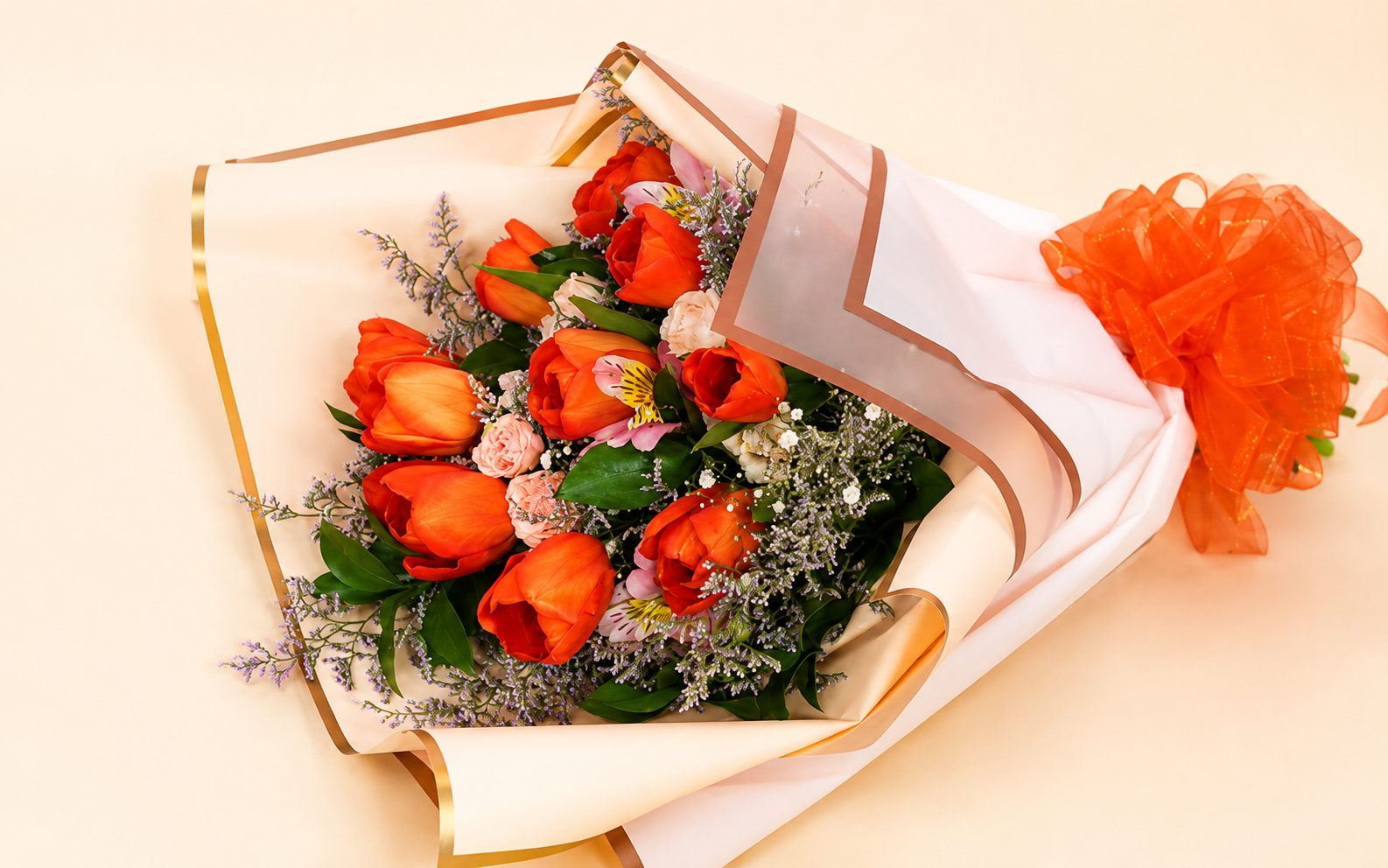 Ramo Con 10 Tallos De Tulipán
