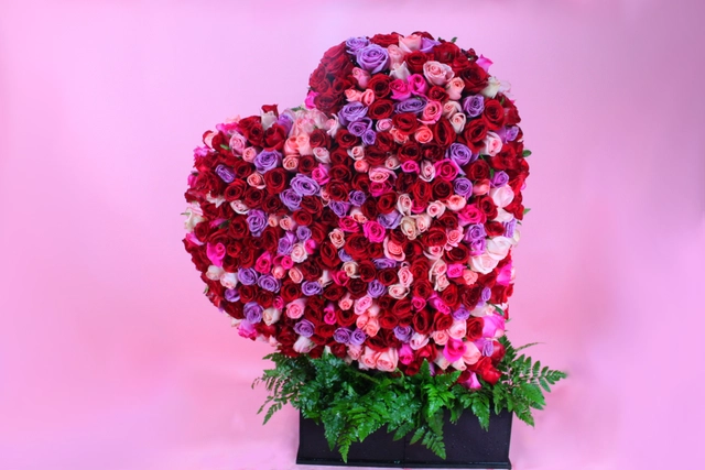 Corazón 450 Rosas